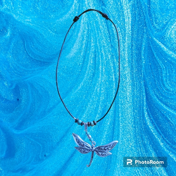 Handmade Boho Dragonfly Necklace - Picture 4 of 7